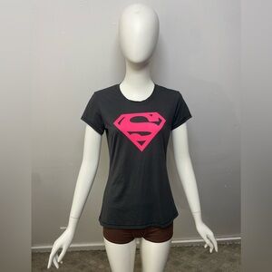Rare Under Armour UA 2013 Fitted Superman Shirt Size Small Super Woman